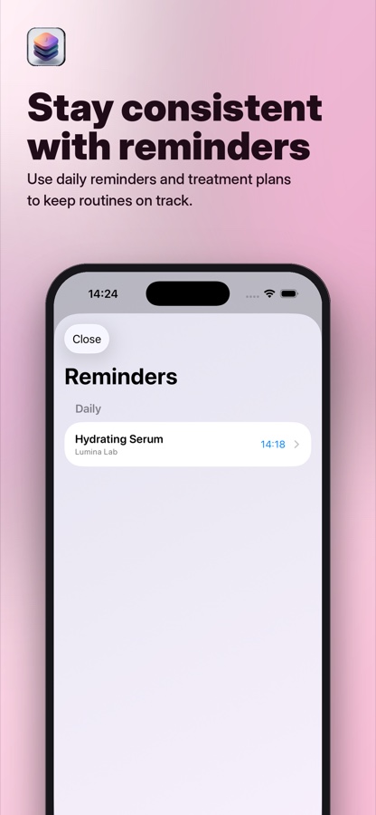 Stay consistent with reminders UseMemo app preview