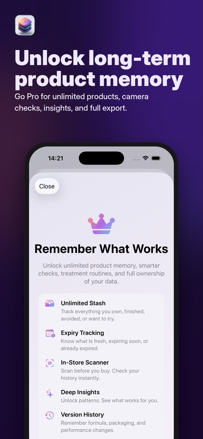 Unlock long-term product memory UseMemo app preview